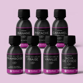 Lot de 7 arômes naturels en flacon de 50 ml - Coffrets et idées cadeaux | Neroliane