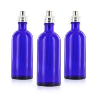 Lot de 3 flacons verre bleu 100ml - Accessoires | Neroliane